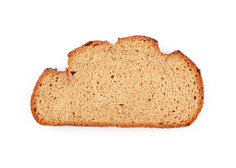 Bread slice, isolated on white