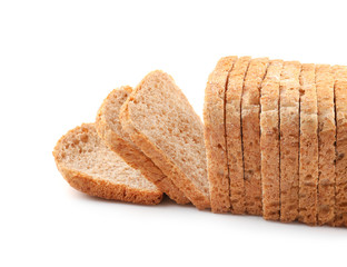 Sliced bread, isolated on white