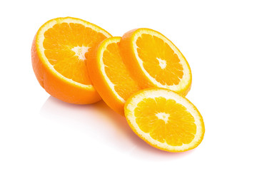 Orange fruit isolated on white background.