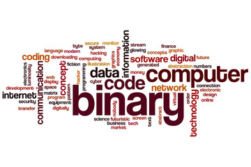 Binary word cloud