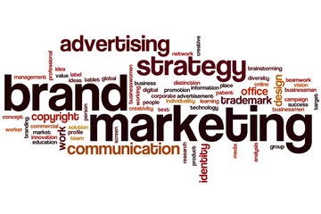 Fototapeta premium Brand marketing word cloud