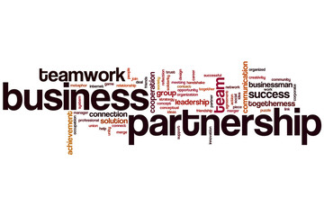 Business partnership word cloud
