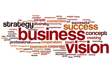 Business vision word cloud