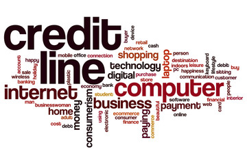 Credit line word cloud