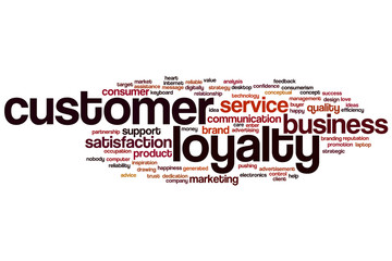 Customer loyalty word cloud