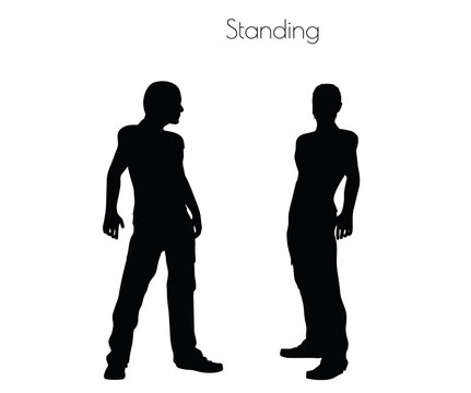man in Standing  pose on white background