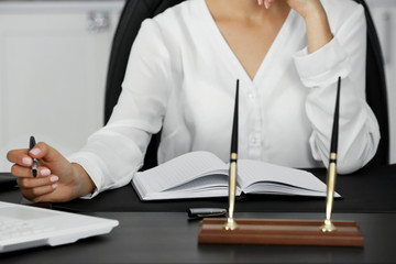 Woman working in modern office