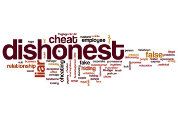 Dishonest word cloud