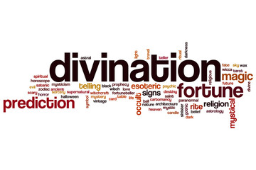 Fototapeta premium Divination word cloud