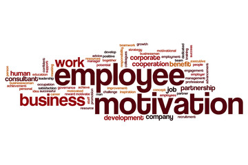 Employee motivation word cloud
