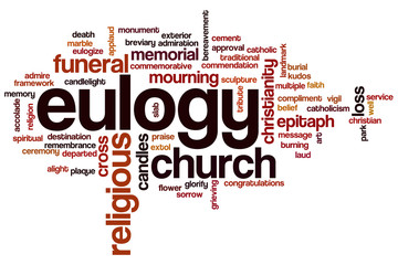 Eulogy word cloud
