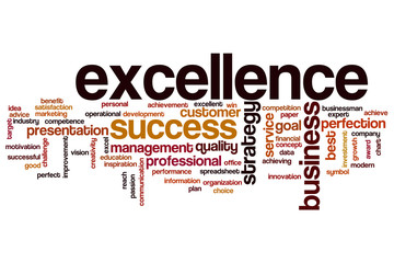 Excellence word cloud