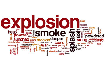Fototapeta premium Explosion word cloud