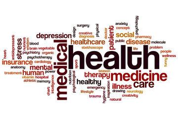 Fototapeta premium Health word cloud