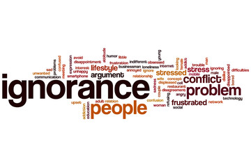 Ignorance word cloud