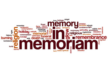 In memoriam word cloud