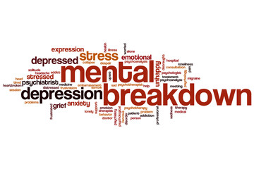 Mental breakdown word cloud