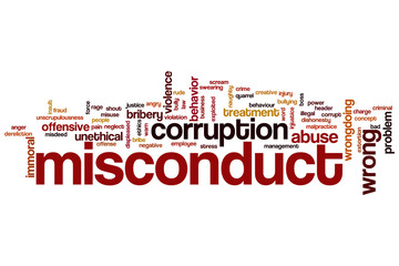 Misconduct word cloud