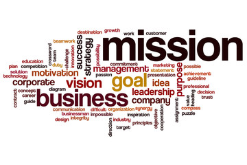 Fototapeta premium Mission word cloud