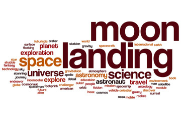 Moon landing word cloud