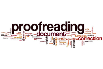 Obraz premium Proofreading word cloud