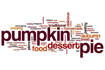 Pumpkin pie word cloud