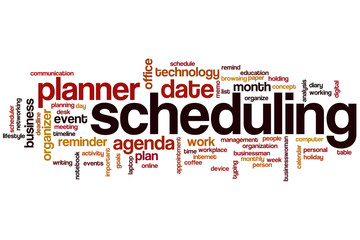 Fototapeta premium Scheduling word cloud