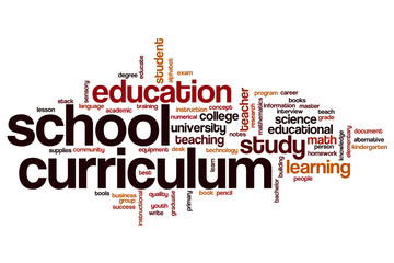 School curriculum word cloud