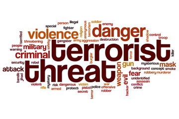 Terrorist threat word cloud