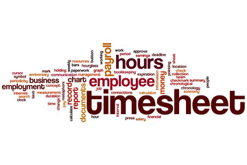 Timesheet word cloud