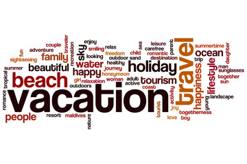 Vacation word cloud