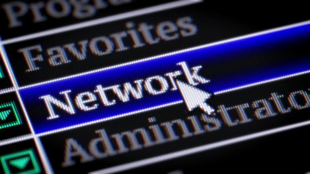 Network. My own design of program menu.