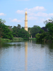 Minaret  in the park by the Chateau in Lednice (Czech Republic)