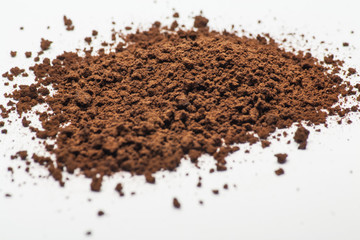 instant coffee powder
instant coffee powder on a white background.
