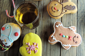 Christmas cookies and juice