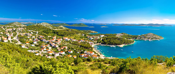 Drage Pakostanske panoramic aerial view