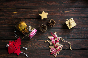 Christmas decorations and cookies