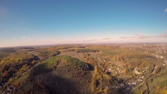 A view of a village from the air