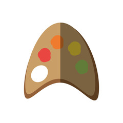 paint pallete colors isolated icon vector illustration design