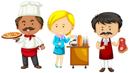 Set of different occupations