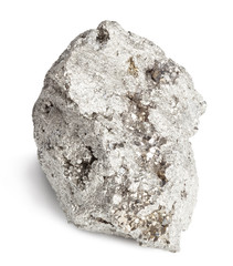 Pyrite isolated on white with clipping path