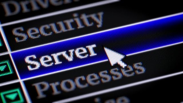 Server. My own design of program menu.