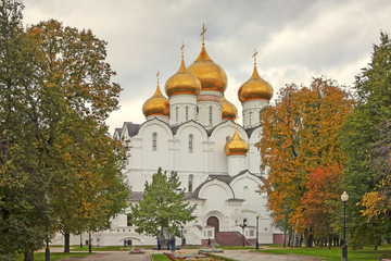  View of the Assumption Church in Yaroslavl, Russia. A popular touristic landmark.