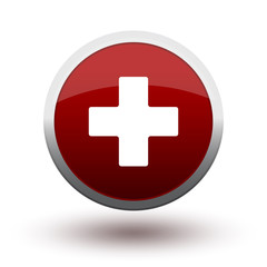 symbol medicine and care icon on a white background