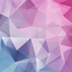 Abstract polygonal vector background. Light geometric vector illustration. Creative design template. Pink, blue colors