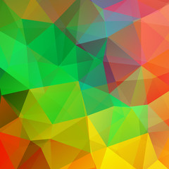 Polygonal vector background. Can be used in cover design, book design, website background. Vector illustration. Yellow, green, orange colors
