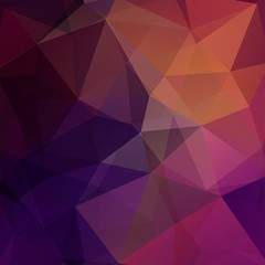 Background made of brown, purple, pink triangles. Square composition with geometric shapes. Eps 10