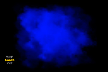 Color fog or smoke isolated transparent special effect. Color vector cloudiness, mist or smog background. Vector illustration