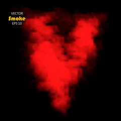 Color fog or smoke isolated transparent special effect. Color vector cloudiness, mist or smog background. Vector illustration