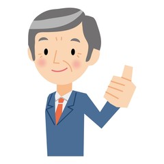 シニアビジネスマン いいね